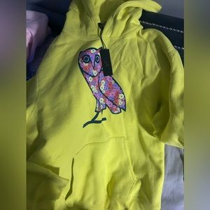 OVO yellow floral hoodie. Mens size xl. Brand new.